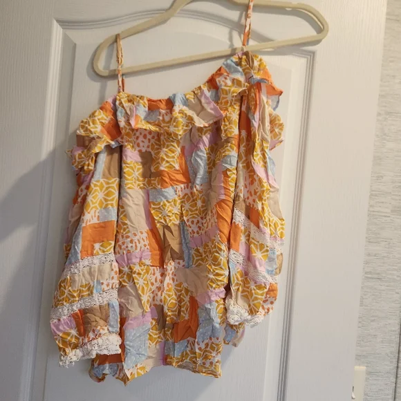 Cato Multicolor Patchwork Blouse Size XL Euc - Picture 4 of 4